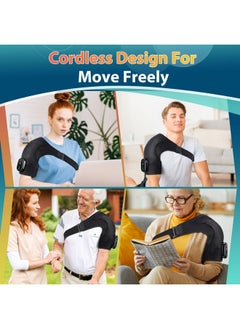 DeMoce Cordless Heating Massage Shoulder Brace Heated Shoulder Wrap Vibration Shoulder Strap Heating Pad for Shoulder Vibration for Shoulder  - Image 4