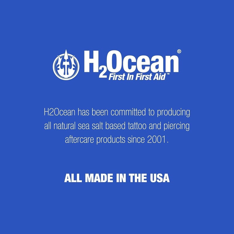 H2Ocean Piercing Aftercare Spray, 4oz Set of 2 Sea Salt Keloid & Bump Treatment, Wound Care Spray Wound Wash For Ear, Nose, Naval, Oral Body Piercings - Image 2