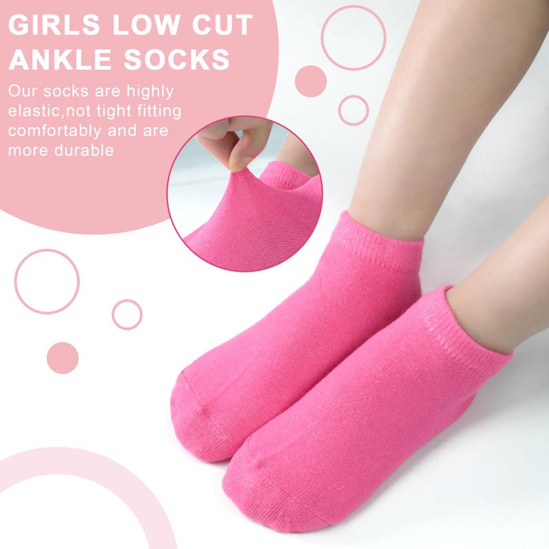 ZERULETS Toddler Girls Socks, 20 Pairs Ankle Low Cut Short Soft Socks for Girls Kids Children Aged 1-13(Mixed Color A, 4-7 Years) - Image 5