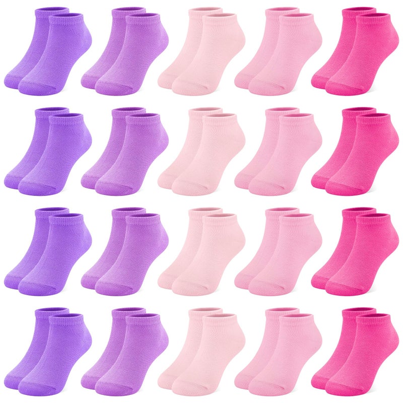 ZERULETS Toddler Girls Socks, 20 Pairs Ankle Low Cut Short Soft Socks for Girls Kids Children Aged 1-13(Mixed Color A, 4-7 Years) - Image 1