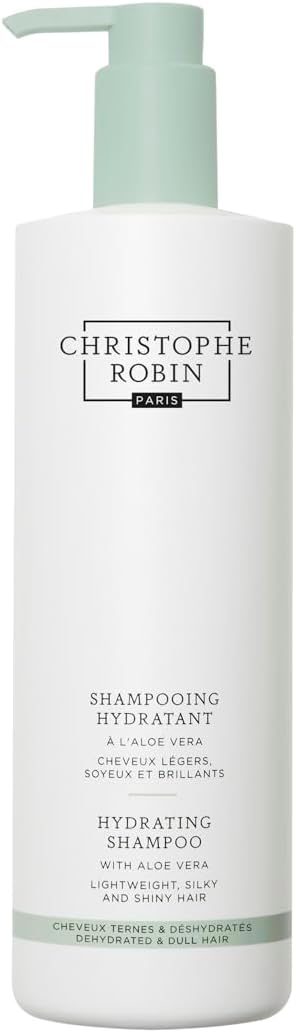 Christophe Robin Hydrating Shampoo with Aloe Vera 500ml 94 Natural Formula with Aloe Vera Plant Amino Acids Flaxseed Lightweight For Dry Dull Hair