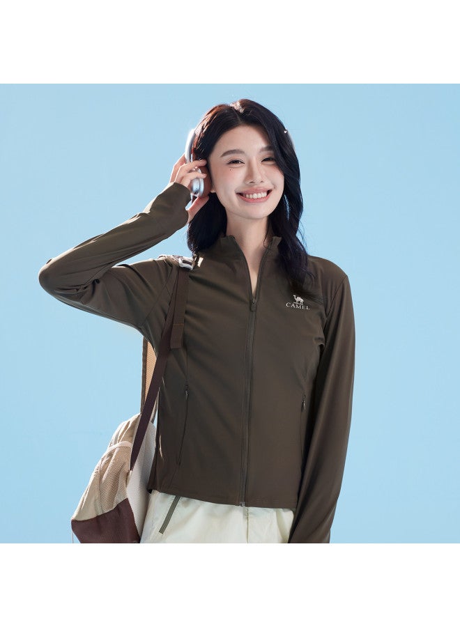 كاميل سترة واقية من الشمس للخارج، ملابس واقية من الأشعة فوق البنفسجية، واقي شمسي رياضي، معطف عادي مريح وتنفس، ملابس واقية من الشمس للنساء - Image 2