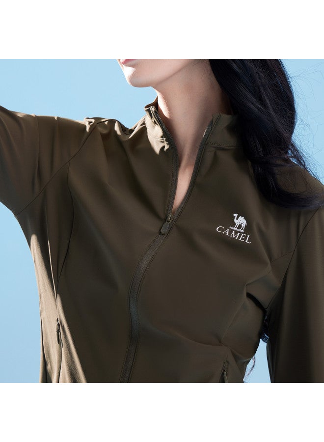 كاميل سترة واقية من الشمس للخارج، ملابس واقية من الأشعة فوق البنفسجية، واقي شمسي رياضي، معطف عادي مريح وتنفس، ملابس واقية من الشمس للنساء - Image 5