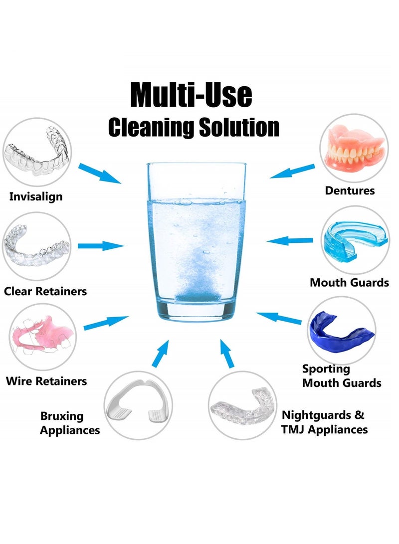 NIKITA.VIVI أقراص تنظيف أطقم الأسنان أقراص قوية للغاية واقي الفم الليلي لتنظيف الأسنان في 5 دقائق 30 قطعة يزيل البقع ورائحة البلاك لأطقم الأسنان وواقيات الفم الليلية وواقي الفم بنكهة النعناع - Image 3