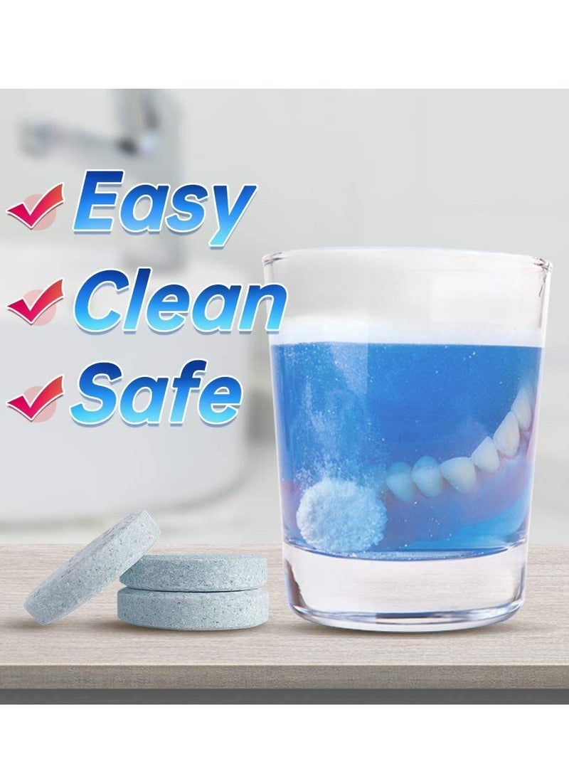 NIKITA.VIVI أقراص تنظيف أطقم الأسنان أقراص قوية للغاية واقي الفم الليلي لتنظيف الأسنان في 5 دقائق 30 قطعة يزيل البقع ورائحة البلاك لأطقم الأسنان وواقيات الفم الليلية وواقي الفم بنكهة النعناع - Image 2