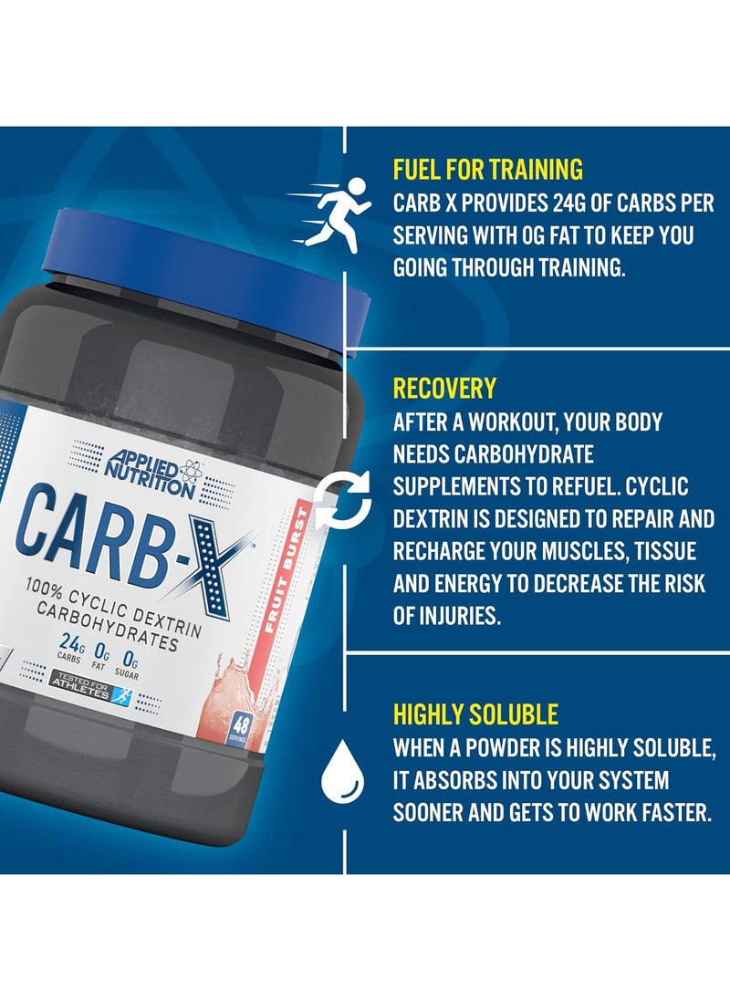 Applied Nutrition - Applied Nutrition Carb-X 100% Cyclic Dextrin  Carbohydrates Orange Burst Flavor 1.2kg - Image 1