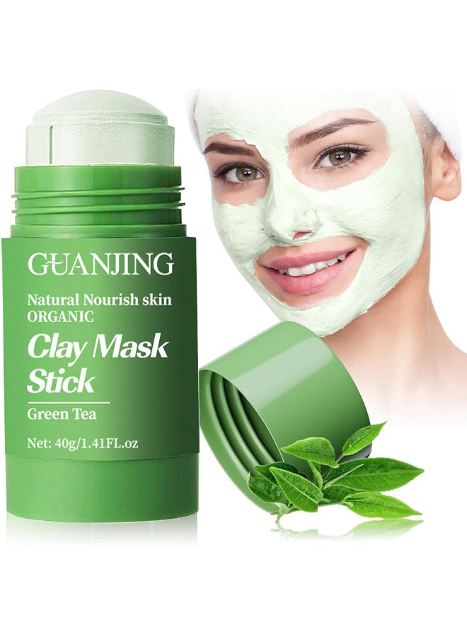 جوانجينج عصا قناع الطين الأخضر للوجه ، تنظيف مسام الجلد بشكل فعال ، ضبط توازن الماء والزيت في البشرة ، تجديد رطوبة البشرة وتغذيتها ، التحكم في الزيوت ، تفتيح البشرة ، يزيل الرؤوس السوداء - Image 1
