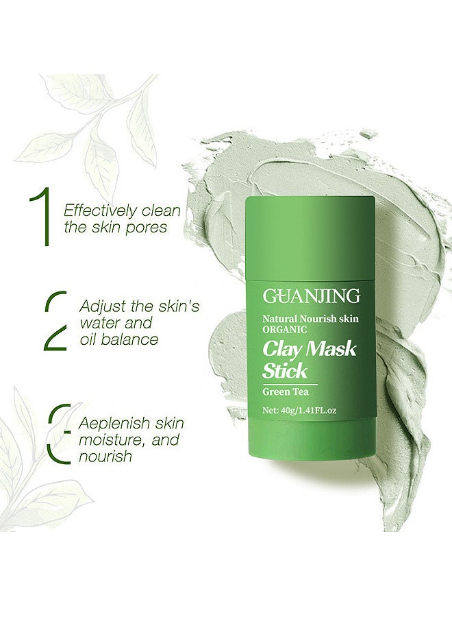 جوانجينج عصا قناع الطين الأخضر للوجه ، تنظيف مسام الجلد بشكل فعال ، ضبط توازن الماء والزيت في البشرة ، تجديد رطوبة البشرة وتغذيتها ، التحكم في الزيوت ، تفتيح البشرة ، يزيل الرؤوس السوداء - Image 4