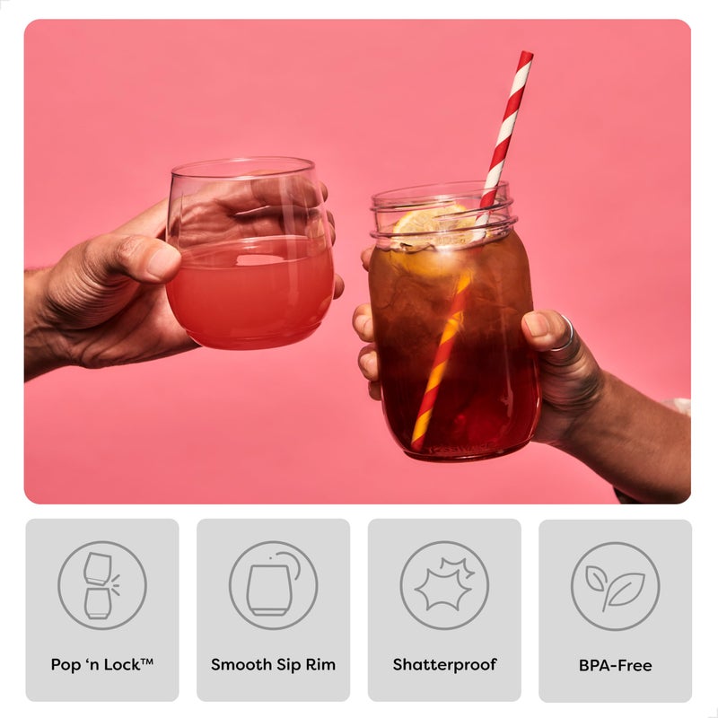 TOSSWARE POP 14oz Vino SET OF 12, Recyclable, Unbreakable & Crystal Clear Plastic Wine Glasses, 12 Count (Pack of 1) - Image 3