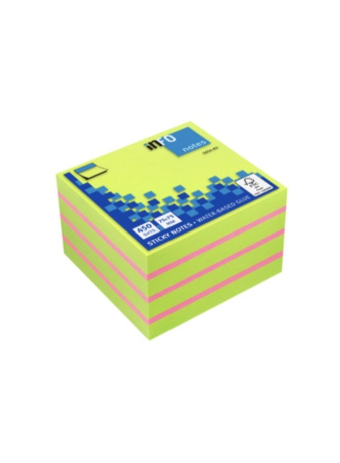 infonotes - STICKY NOTE, 450 sheets, 75x 75mm, Brilliant color