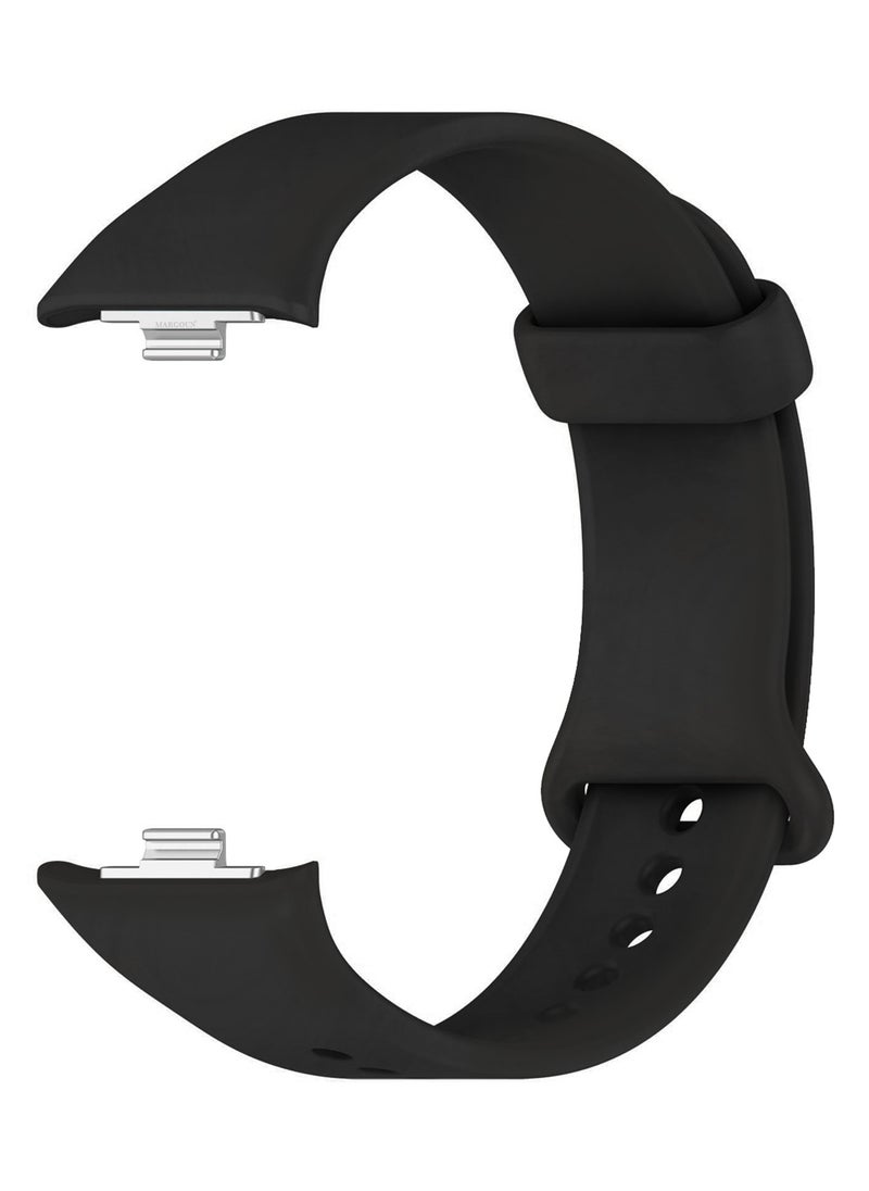 CATANES Classic Silicone Strap for Xiaomi Band 9 Pro Classic Black  - Image 3