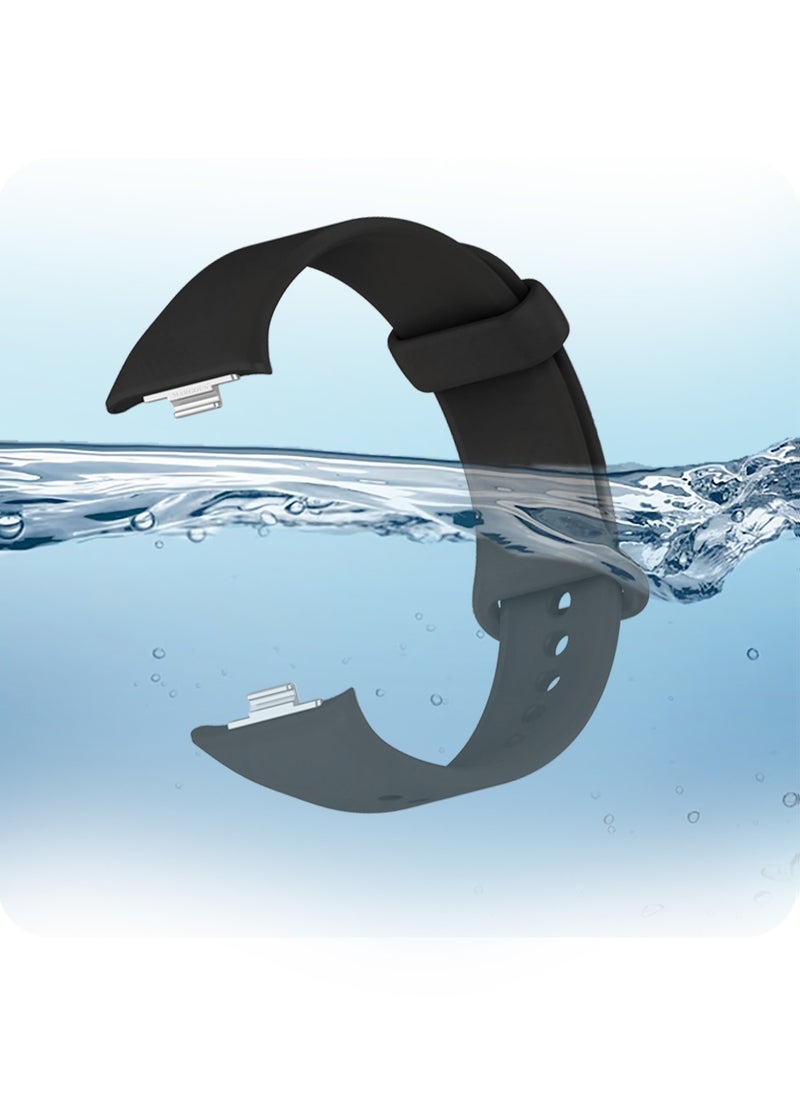 CATANES Classic Silicone Strap for Xiaomi Band 9 Pro Classic Black  - Image 4