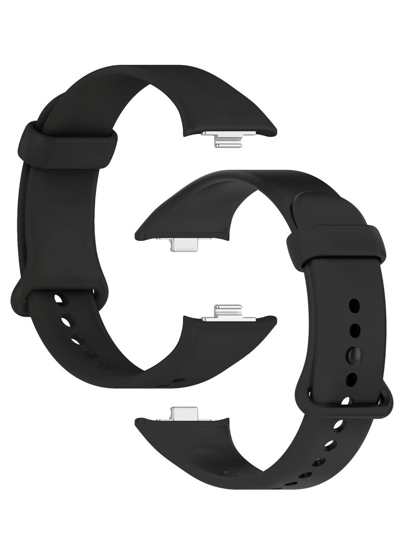 CATANES Classic Silicone Strap for Xiaomi Band 9 Pro Classic Black  - Image 1