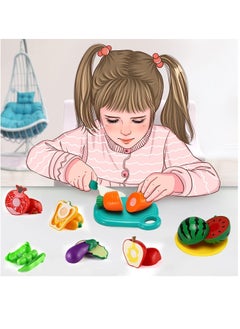 XICEN 70PCS Pretend Play Food Toys Cutting Fruit Vegetables Toys with Storage Basket Kitchen Fake Food Educational Activity Toys Set for Kids Boys Girls Children  - Image 5