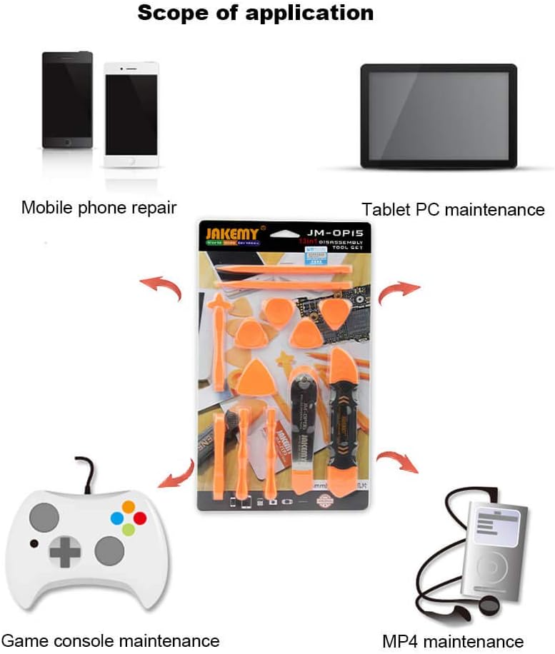 JAKEMY Screen Opening Set Pry Tool  13 in 1 Mobile Phone Display Replace Kit Electronics Open Tools Pry Bar Opener for iPhone Ipad Repair - Image 5