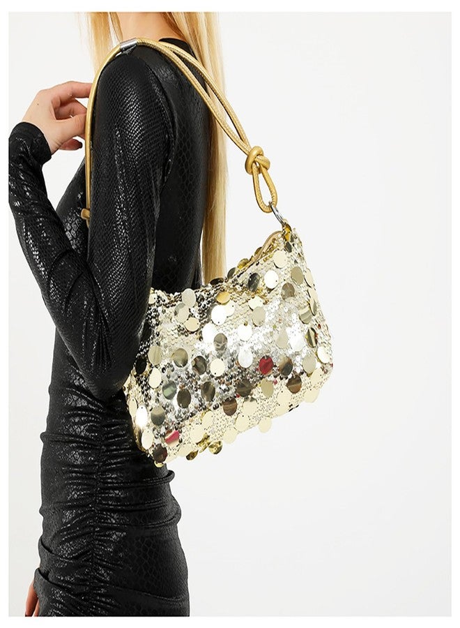 QTKJ Sequin Clutch Purses for Women, Evening Bag, Underarm Bag, Handbag for Wedding, Prom, Parties, Travel(Gold) - Image 4