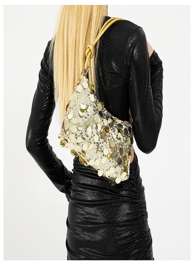 QTKJ Sequin Clutch Purses for Women, Evening Bag, Underarm Bag, Handbag for Wedding, Prom, Parties, Travel(Gold) - Image 3