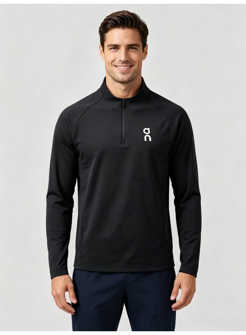 اون راننج On Running Men's 1/4 Zip Pullover Top, Stand Collar Raglan Long Sleeve Shirt, Logo Soft Stretch Performance Sweatshirt for Running Hiking Casual Sports - Image 4