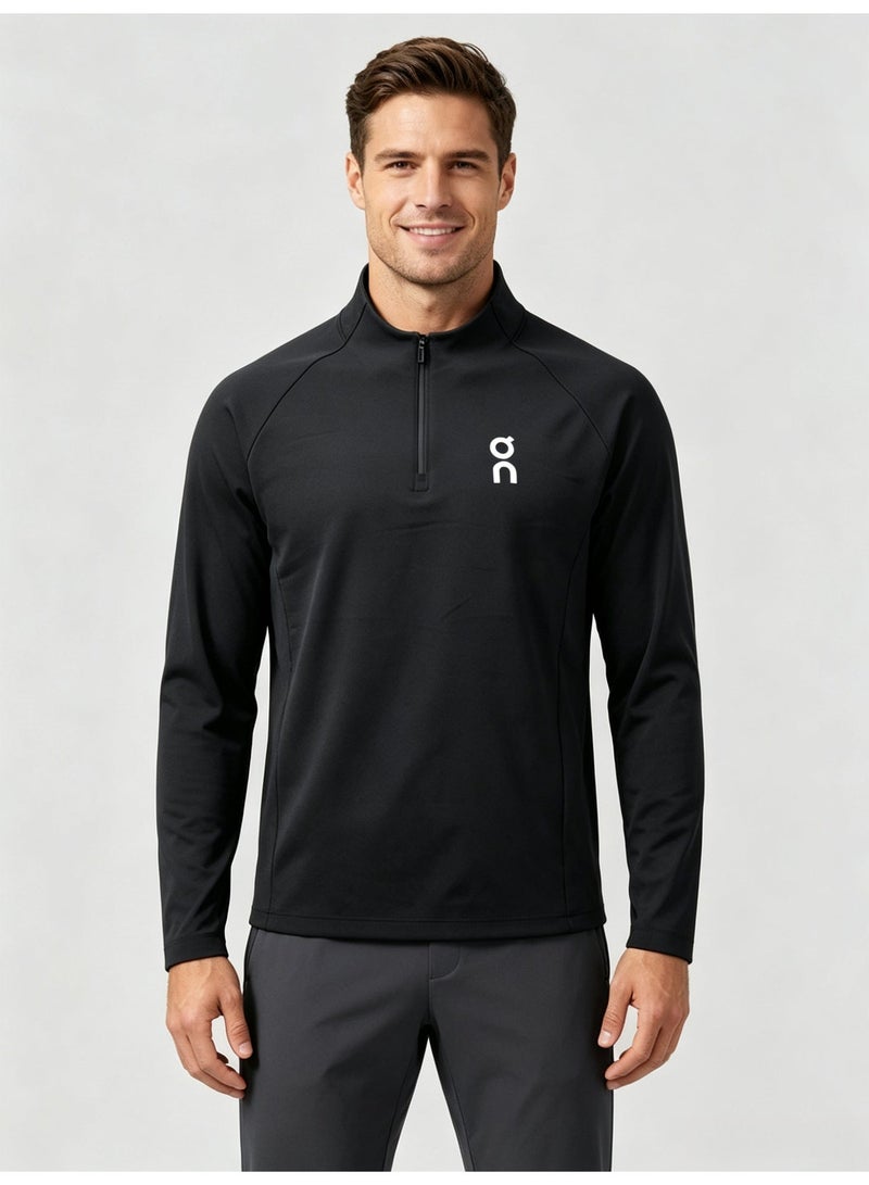 اون راننج On Running Men's 1/4 Zip Pullover Top, Stand Collar Raglan Long Sleeve Shirt, Logo Soft Stretch Performance Sweatshirt for Running Hiking Casual Sports - Image 1