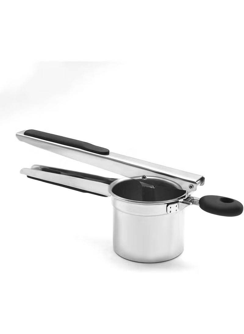 ELTRAZONE Professional Stainless Steel Potato Ricer & Masher, 3 Replaceable Interchangeable Discs, Heavy-Duty Manual Potato Press, Durable Kitchen Vegetable Masher, Ergonomic Handle, Food Mill for Smooth Mashed Potatoes, Gnocchi, Baby Food & Home Cooking, Easy to Clean Design - Image 4