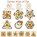 AugToy Toddler Puzzles Montessori Toy Wooden Shape Sorting Puzzle Sensory Toy Toddler Activities Preschool Learning Educational Autistic Developmental 1 2 3 Year Old Girl Boy 13 Dementia Game Easter Gift - Image 4