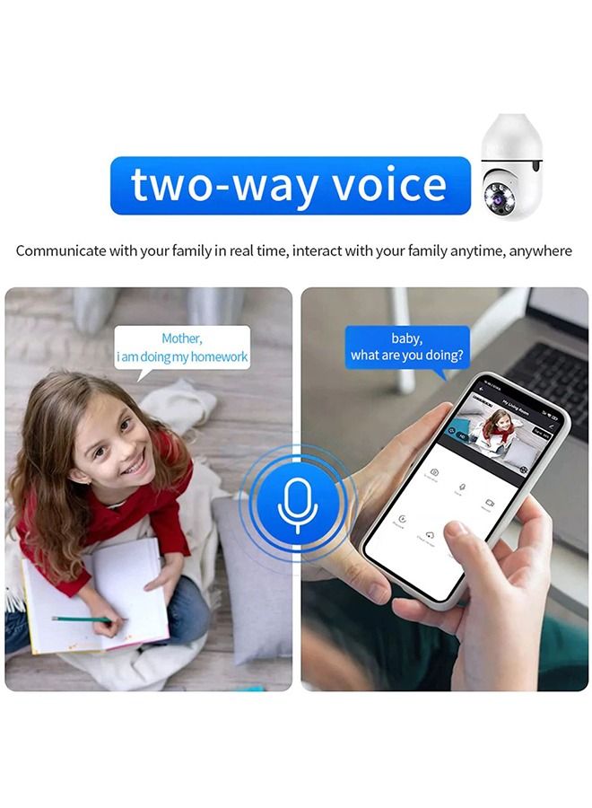 Generic 360 Degree Wireless WIFI Light Bulb Security Camera With Motion Detection And Two Way Audio System  - Image 2