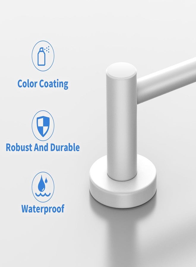 ZUEXT Adjustable Single Bath Towel Bar 16 to 27.6 Inch, ZUEXT Oil Rubbed White Stainless Steel Towel Holder Hanger,Expandable Wall Mount Towel Rail for Bathroom Kitchen,1" Tube Towel Rail Racks w/Hooks - Image 3