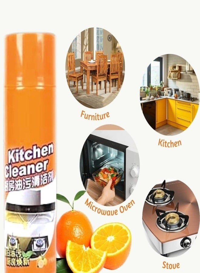 Generic Multi purpose Cleaner Kitchen Cleaner Spray, Bubble Foam, Spray For Kitchen, Oil & Grease Stain Remover For Chimney Cleaner Power Full Degreaser Kitchen Cleaner  - Image 3
