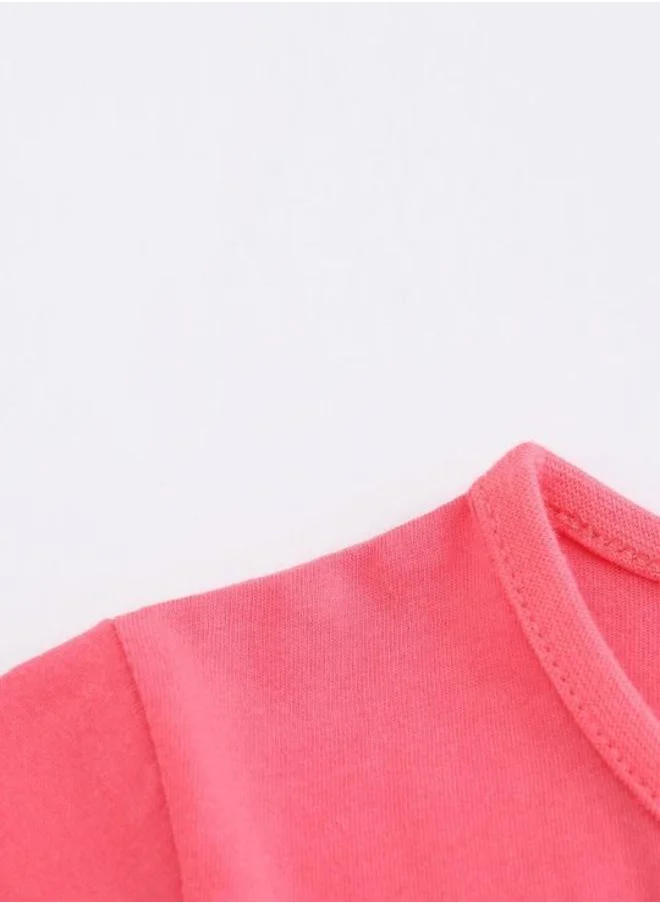 YUNIQEE Pink Printed Short Sleeve Crew Neck T-Shirt