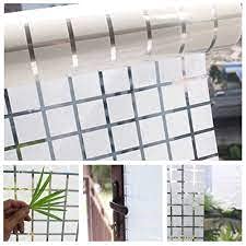 WISDOM Privacy Window Film Frosted Glass Film Glass Film No Glue Anti-UV Window Sticker Non Adhesive for Privacy Office Meeting Room Bathroom Living Room (Square Frosted, 24 x 96) - Image 4