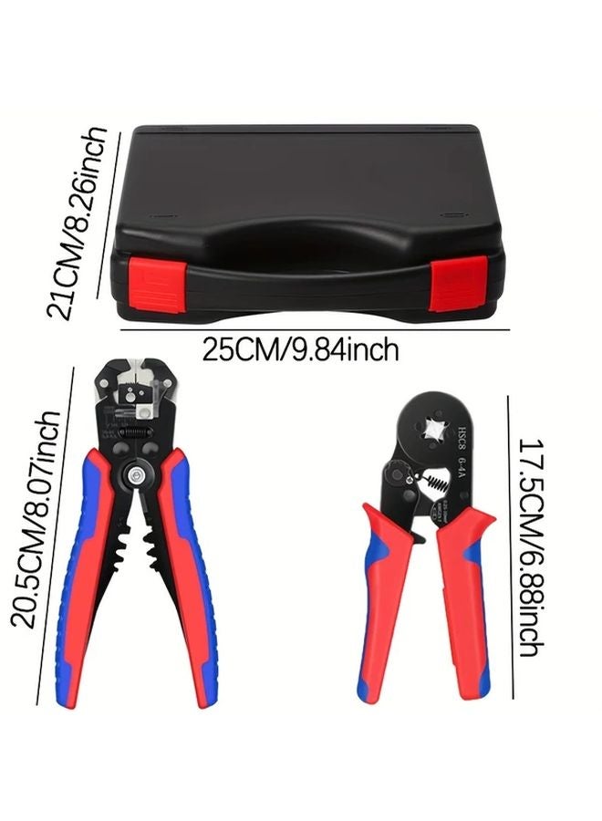 1 Set 6 4A Crimper Tool Kit with 1200 Terminals Wire Stripper Cutter Tool Set - Image 3