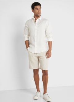 Robert Wood Long Sleeve Linen Shirt  - Image 4