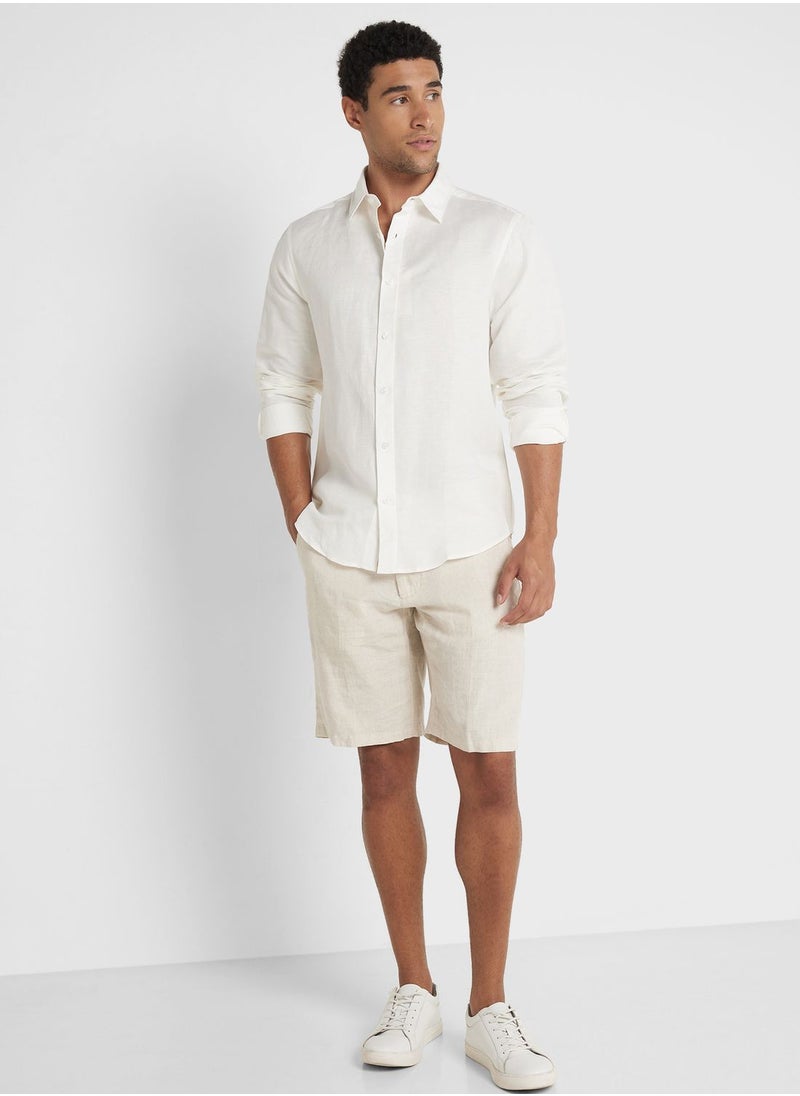 Robert Wood - Long Sleeve Linen Shirt - Image 1