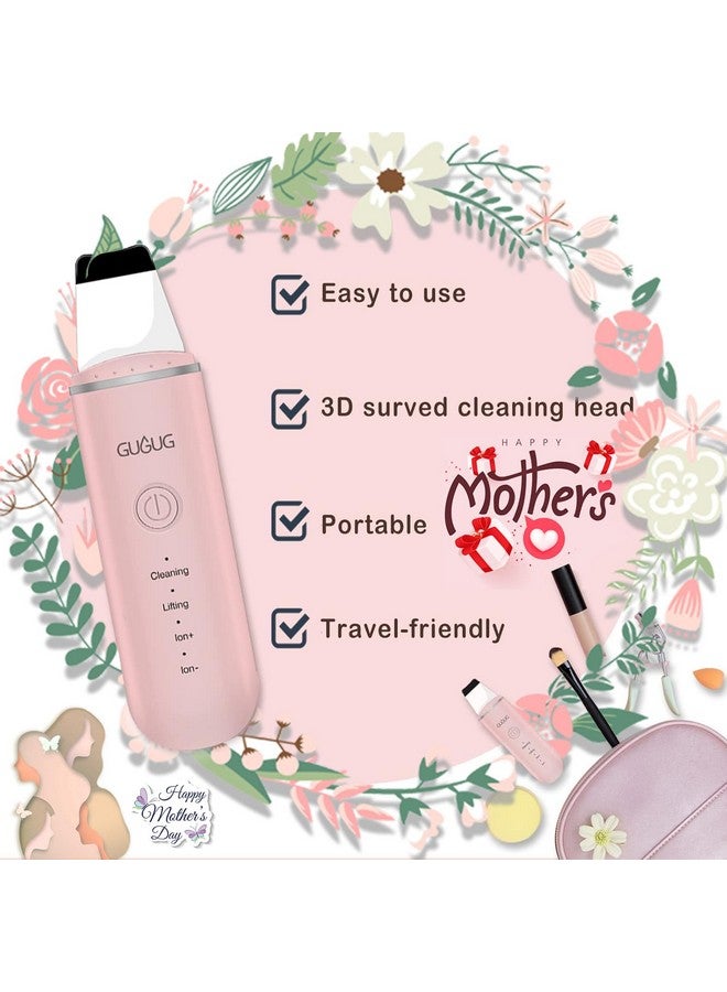 GUGUG Skin Scrubber Face Spatula Skin Spatula Pore Cleaner Blackhead Remover Tools For Facial Deep Cleansing4 Modes Pink - Image 5