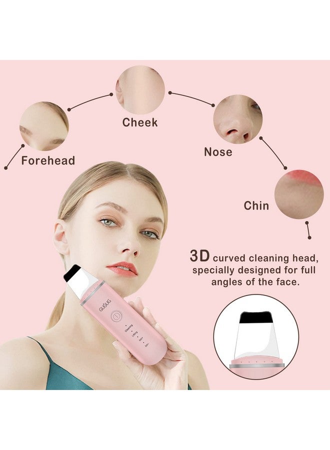 GUGUG Skin Scrubber Face Spatula Skin Spatula Pore Cleaner Blackhead Remover Tools For Facial Deep Cleansing4 Modes Pink - Image 3