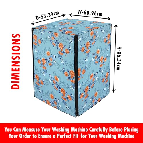 Lithara Front Load Fully Automatic Washing Machine Cover for LG, Samsung, IFB, Whirlpool, Suitable for 6 KG & 6.5 KG - Waterproof, Dustproof Cover (Print-2) - Image 3