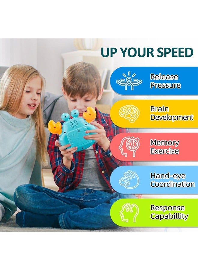 Electronic Fast Push Pull Light Up Pop Up Game Fidget Toy for Adults and Kids, Kids Fast Push Pull Game Fidget Toy, Educational Game Machine Push Pull Bubble Fidget Sensory Toy Birthday Gift for 3-12 Years Old Boys Girls (Crab)  - Image 3