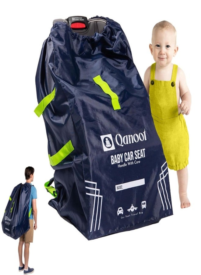 Qanoot Store Qanoot Infant Car Seat Travel Bag for Airplane - Durable Gate Check Bag for Car Seats that fits easily on Convertible Car Seats, Infant Carriers & Booster Seats (Backpack, Blue) - Image 1
