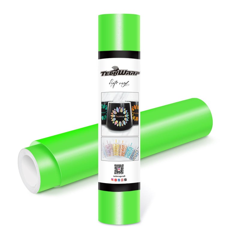 TECKWRAP Permanent Adhesive Vinyl 12 x 10ft Matte Neon Green