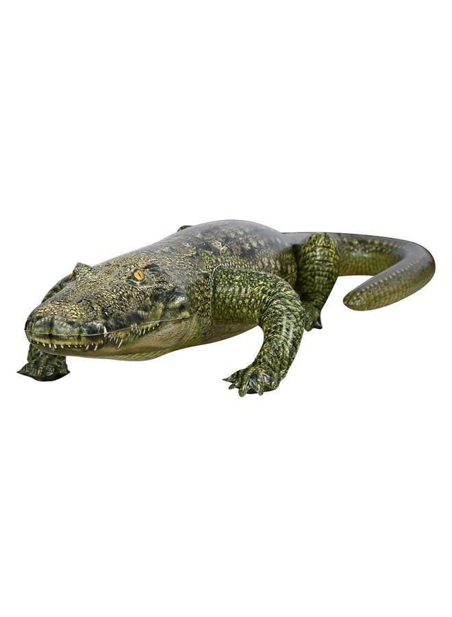 Jet Creations 49” Long Inflatable Alligator Toy, Green, Realistic Africa Animal Design, Garden Decor, Photo Wildlife Safari Theme Decoration, Bird Deterrent, Thanksgiving Christmas Winter1 pc - Image 1