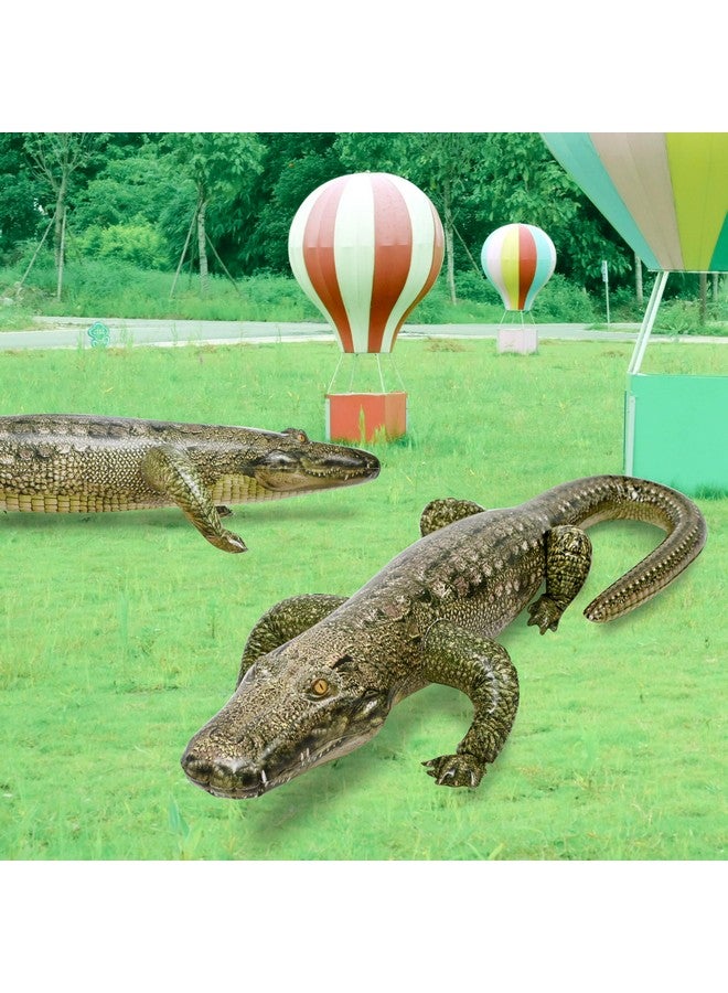Jet Creations 49” Long Inflatable Alligator Toy, Green, Realistic Africa Animal Design, Garden Decor, Photo Wildlife Safari Theme Decoration, Bird Deterrent, Thanksgiving Christmas Winter1 pc - Image 5