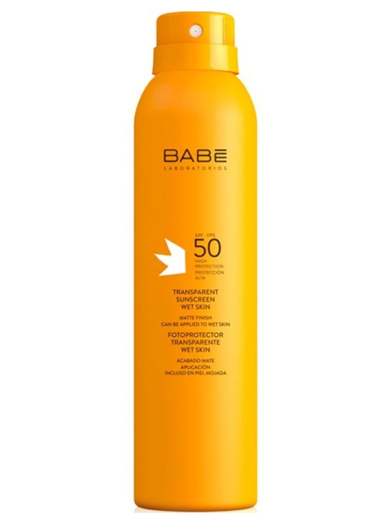 Babe Laboratorios Babé Solar Photoprotector Transparent SPF50 Wet Skin 200ml - Image 1
