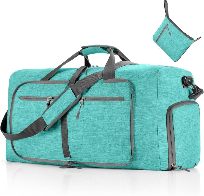 Vomgomfom Travel Duffle Bag for Men, 65L Foldable Travel Duffel Bag with Shoes Compartment Overnight Bag for Men Women Waterproof & Tear Resistant - Image 1