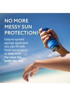IMPRESA IMPRESA 2-Pack Refillable Sunscreen Applicator for Kids and Adults, Roll on Sunscreen Lotion Dispenser with Sponge Applicator, No Mess Application, Includes Extra Sponges, Easy Sunblock Coverage  - Image 2