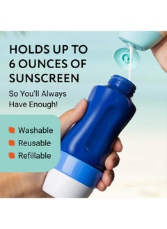 IMPRESA IMPRESA 2-Pack Refillable Sunscreen Applicator for Kids and Adults, Roll on Sunscreen Lotion Dispenser with Sponge Applicator, No Mess Application, Includes Extra Sponges, Easy Sunblock Coverage  - Image 3