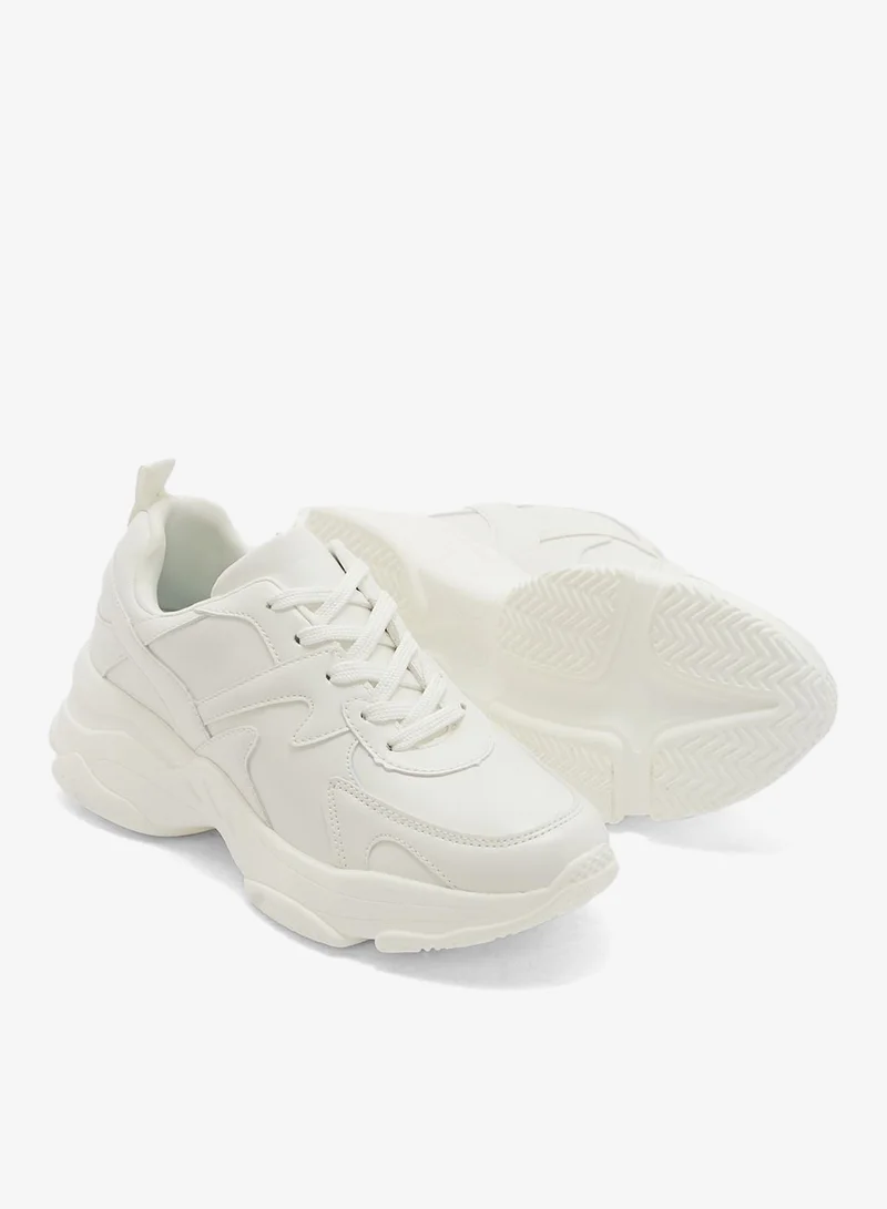 Ginger White Tonal Chunky Sneaker for Women | Best Price UAE