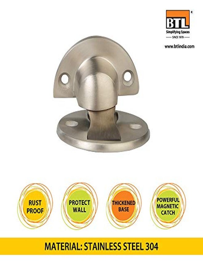 BTL Floor Mounted Magnetic Door Stopper with Powerful Magnetic Catch (Stainless Steel 304) (BDF-MS-1) - Image 2