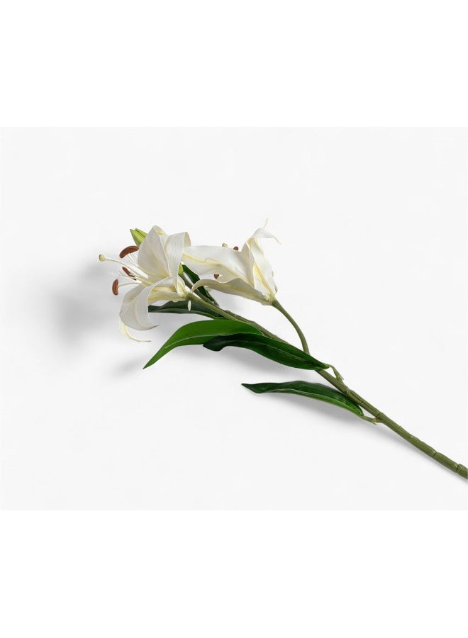 2XL Home Artificial White Lily Flower for Home Decor - Image 2
