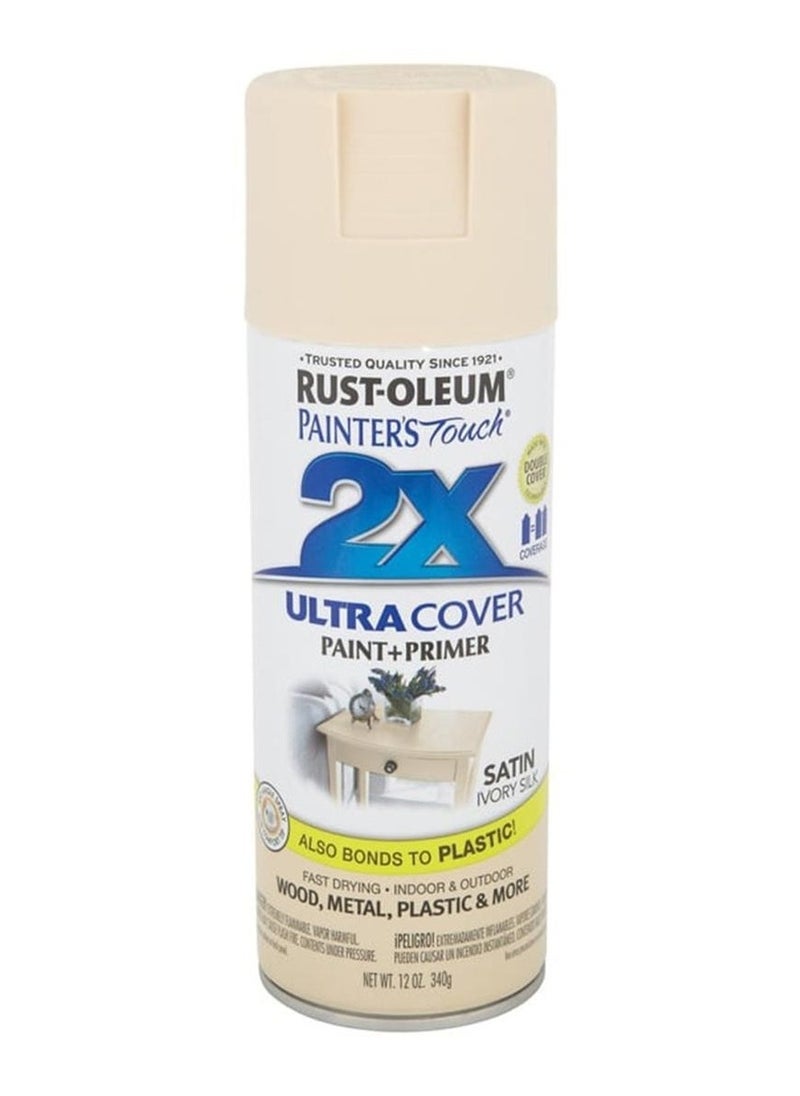RUST-OLEUM - Painter's Touch Ultra Cover 2x Spray (354.8 ml, Satin Ivory Silk) - Image 1