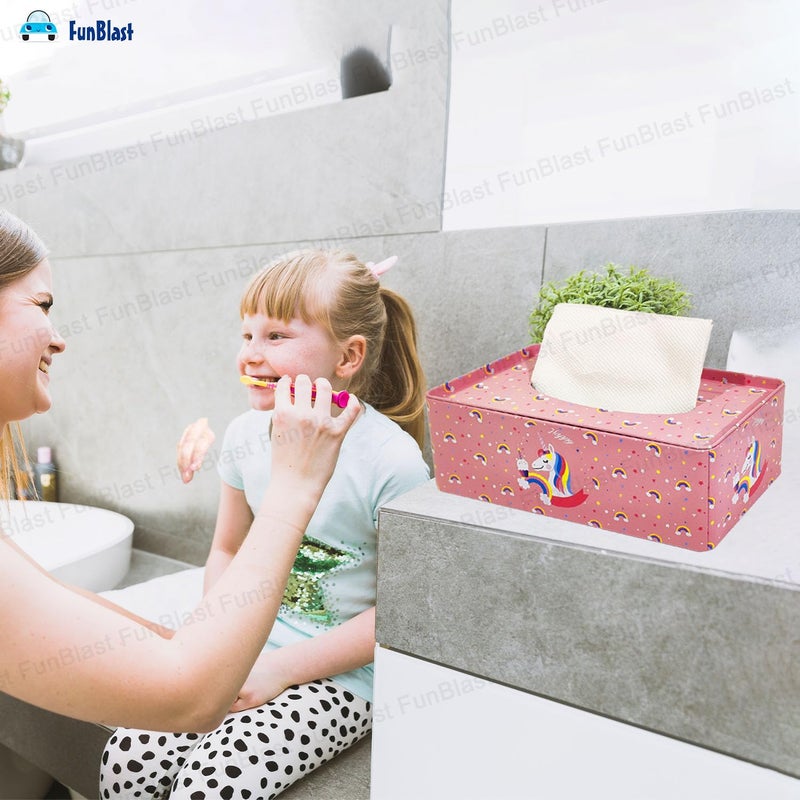 FunBlast Metal Tissue Holder - Unicorn Tissue Paper Holder for Home, Bathroom, Home Decor, Dining Table, Office Table, Car Tissue Box, Size - 21 Cm X 11.5 X 7 Cm (Pink) - Image 5